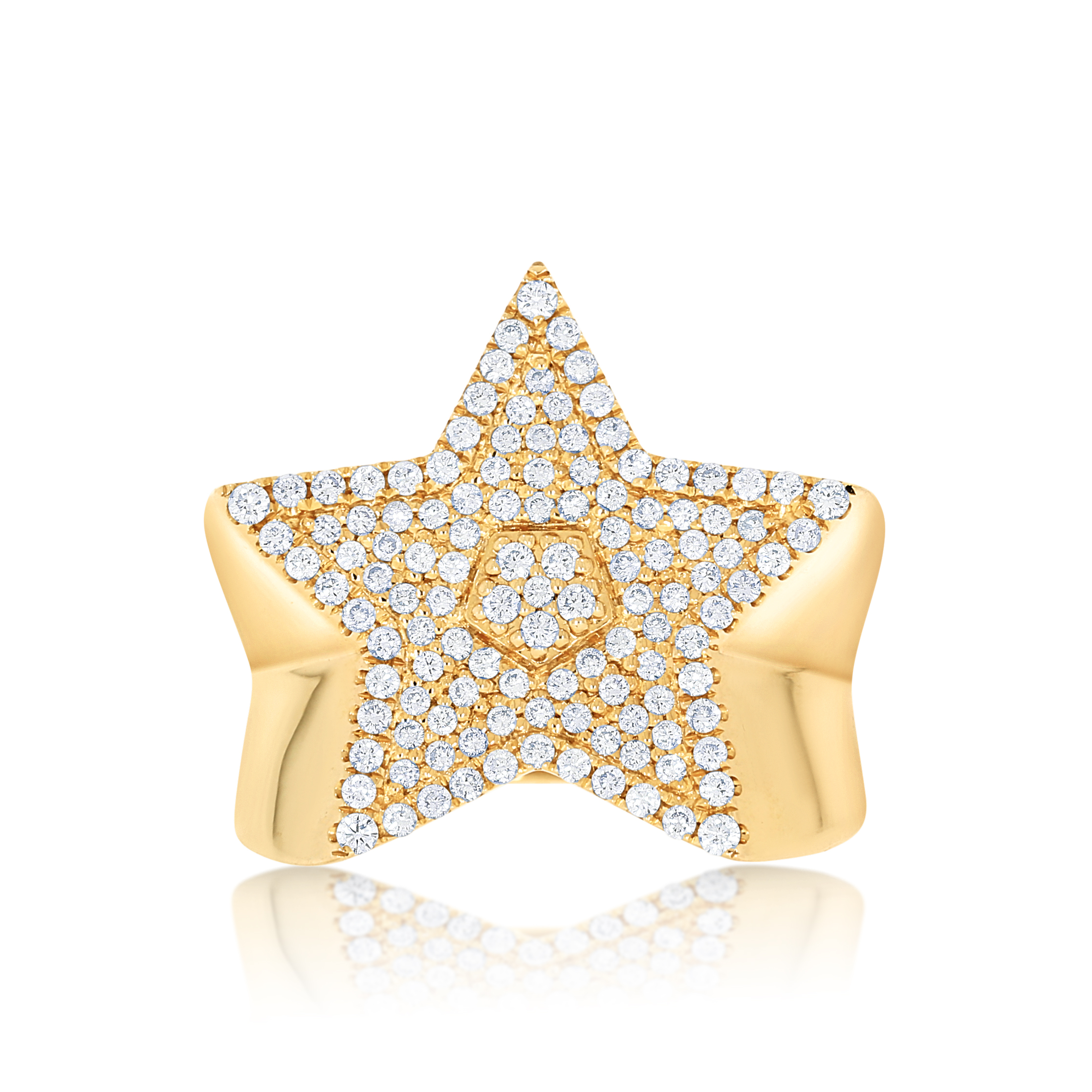 Diamond Star Ring 1.00 ct. 14k Gold